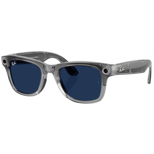 Умные очки Ray-Ban Meta* Wayfarer Gen 2 Shiny Transparent Grey, Фотохромные линзы Clear to Sapphire Transitions (RW4012), размер M